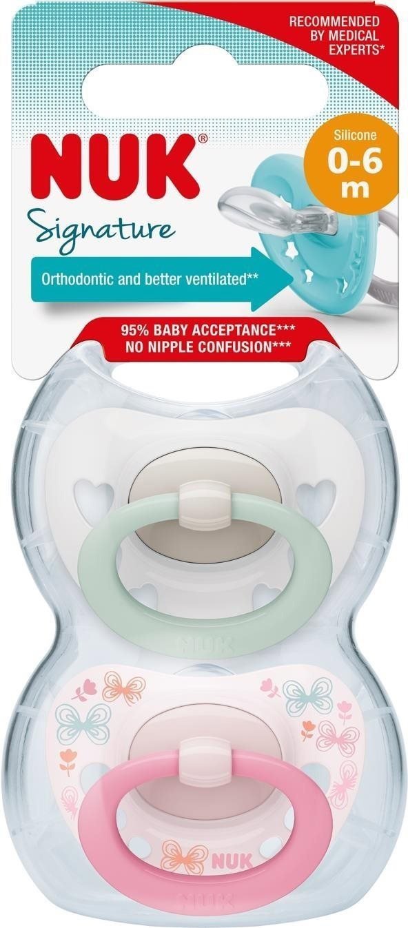 NUK Dudlík Signature 0–6m 2 ks BOX holka
