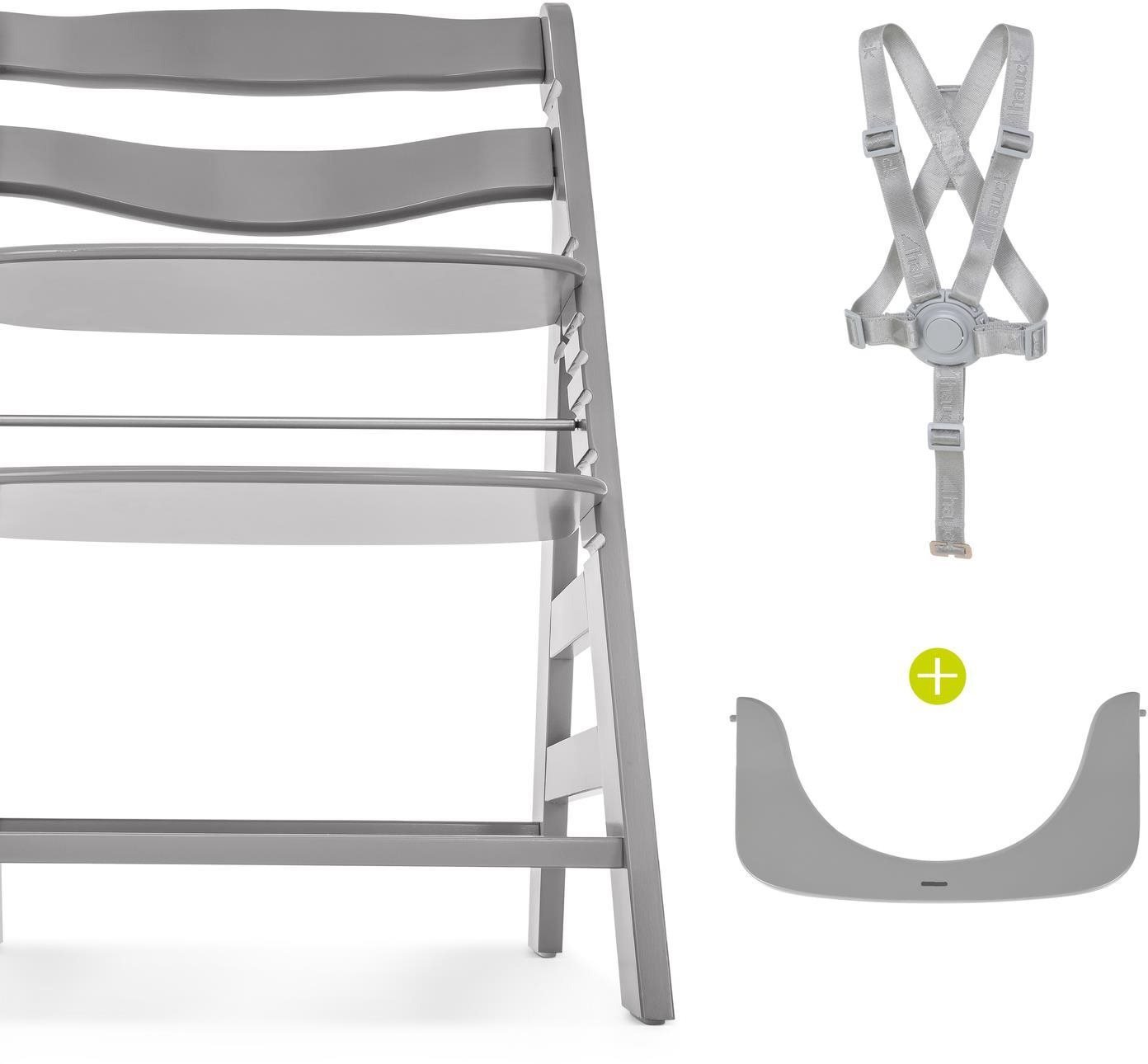 Jídelní židlička HAUCK Alpha+ dřevená židle Grey
