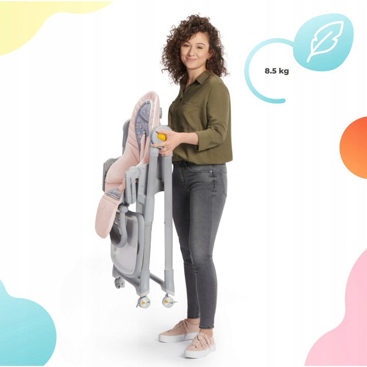 Jídelní židlička Kinderkraft Lastree Pink