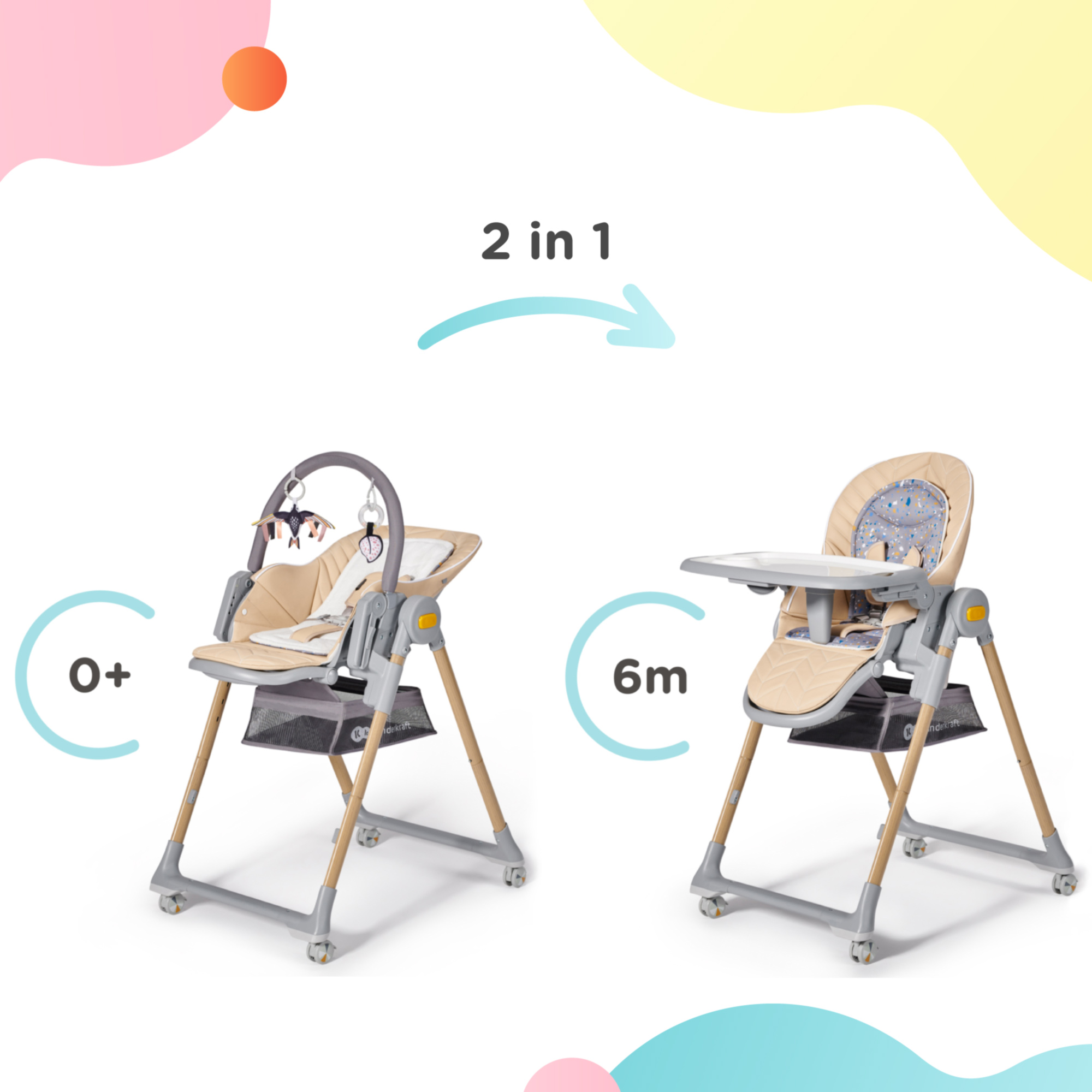 Jídelní židlička Kinderkraft Lastree Wood