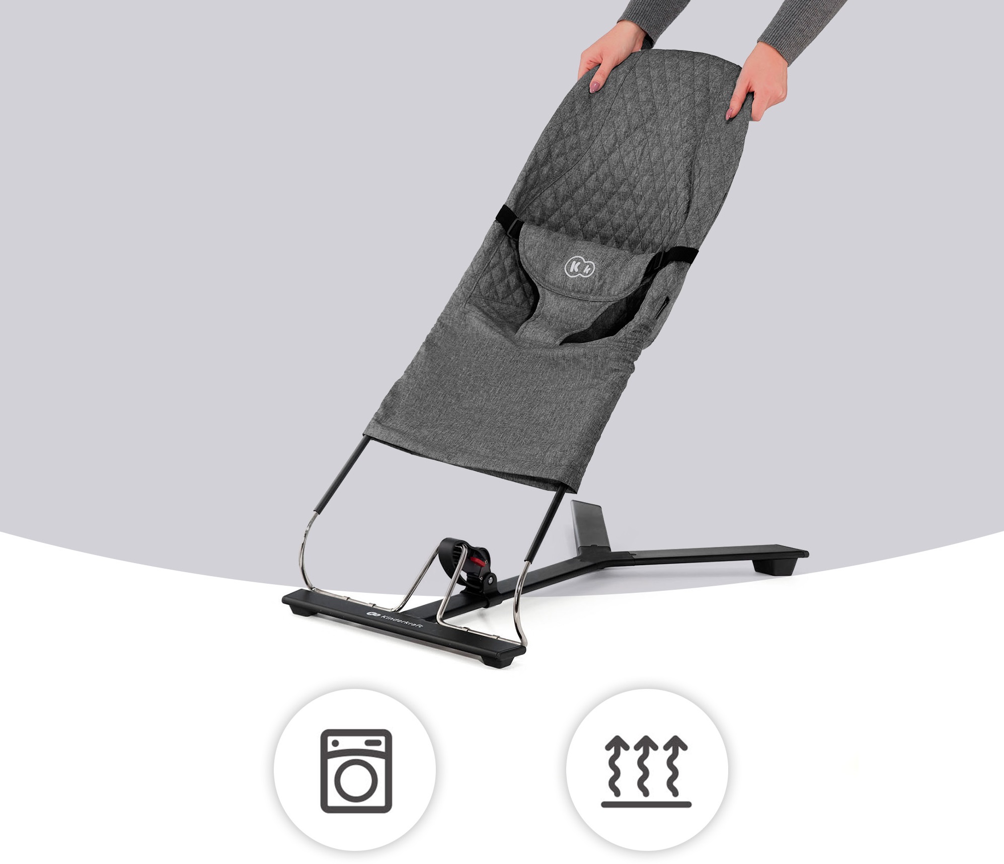 Dětské lehátko Kinderkraft Mimi Grey
