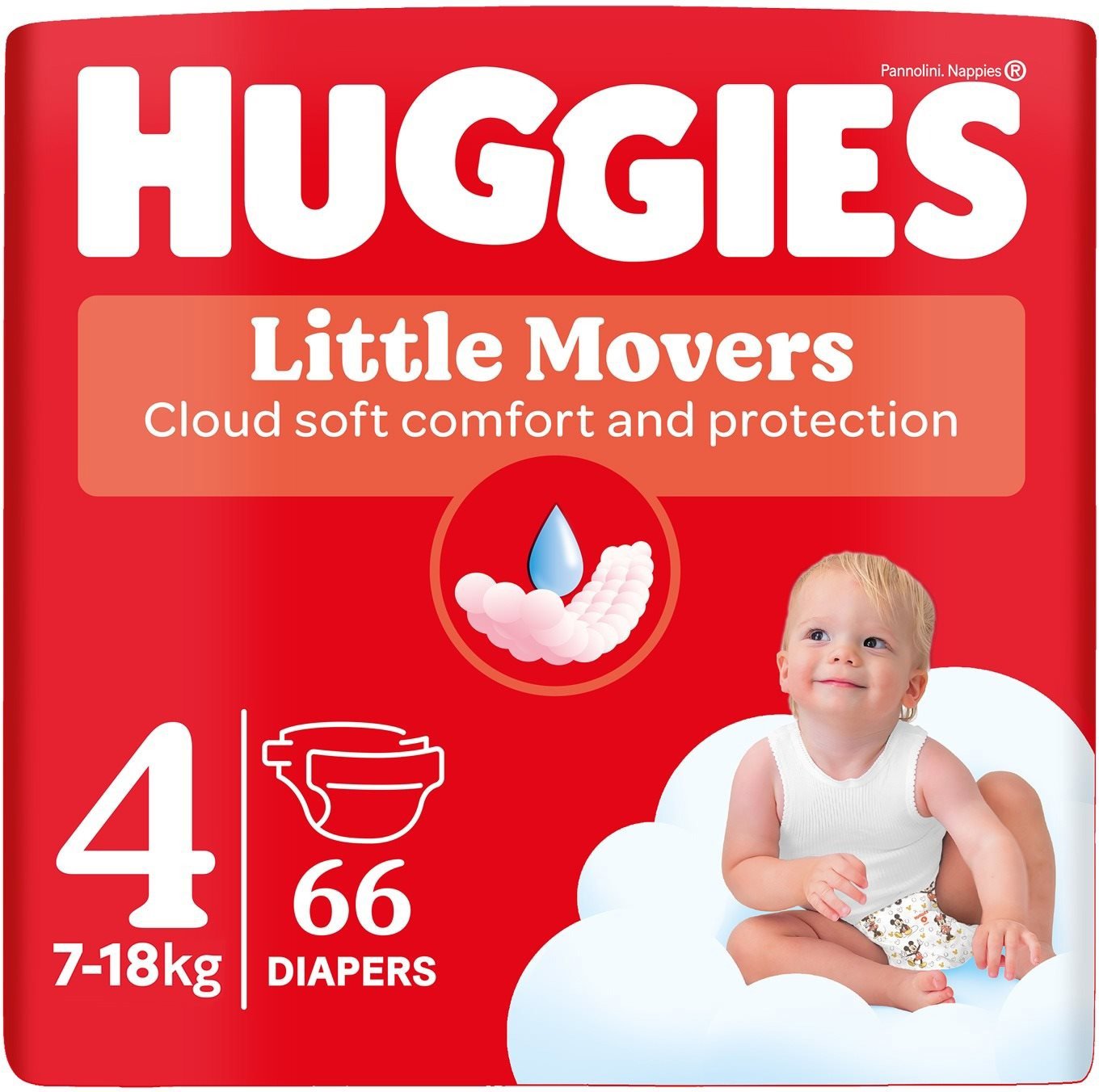 Jednorázové pleny HUGGIES Little Movers Mega 4