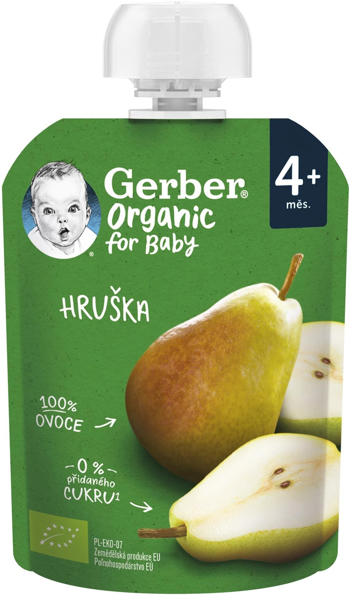 Kapsička pro děti GERBER ORGANIC kapsička hruška 90 g