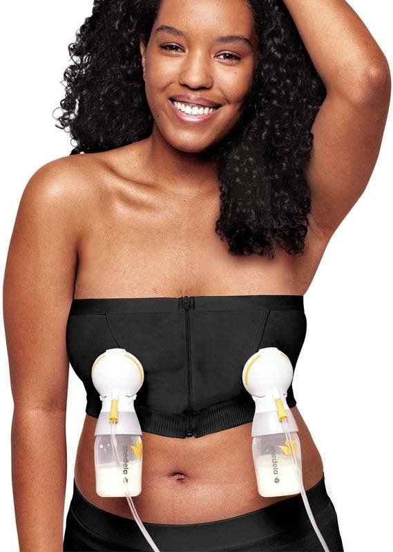 Kojicí podprsenka MEDELA Hands-free™ pás pro snadné odsávání - černý
