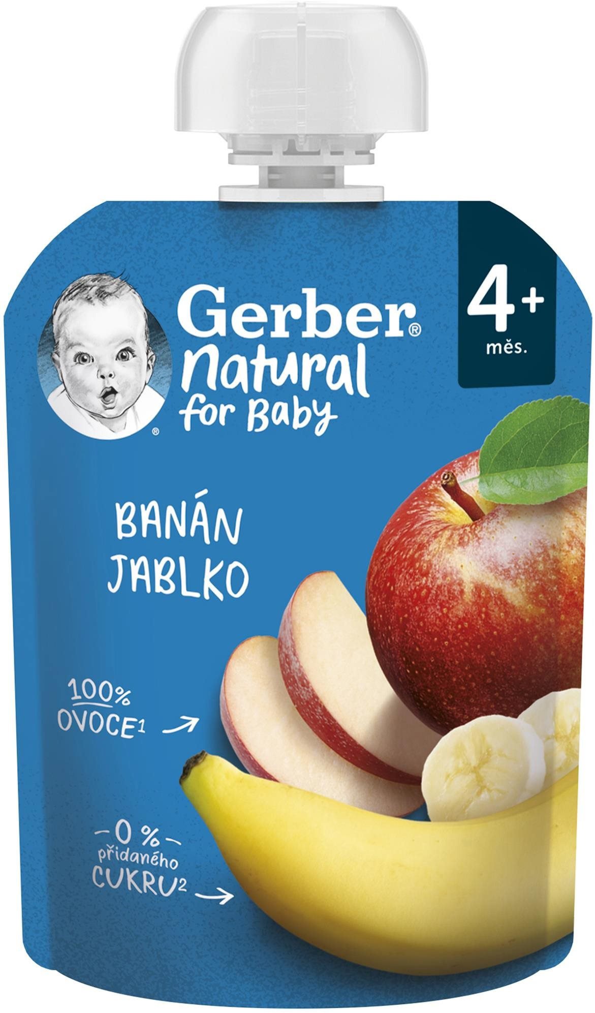Kapsička pro děti GERBER Natural kapsička banán a jablko 90 g