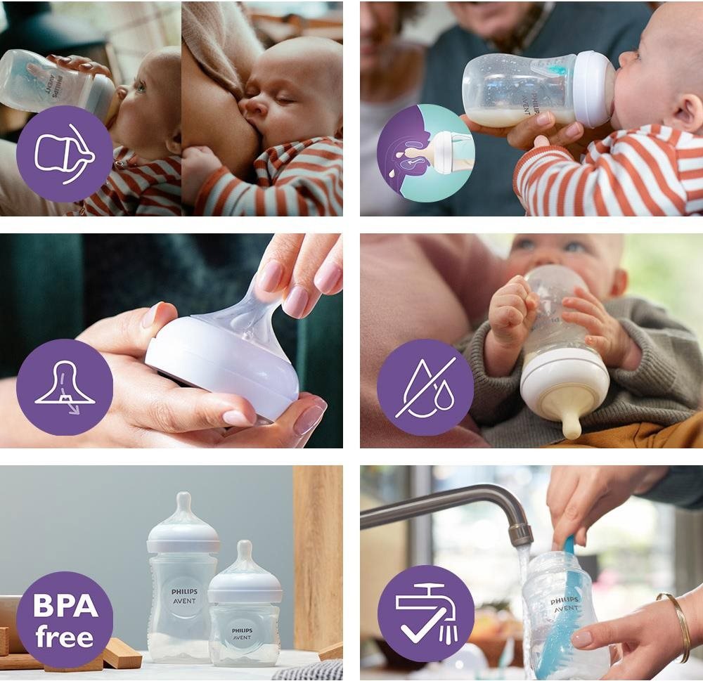 Kojenecká láhev Philips AVENT Natural Response s ventilem AirFree 260 ml, 1m+