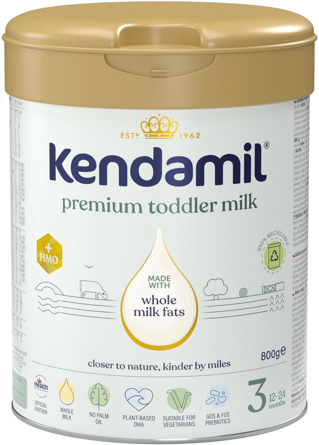 Kojenecké mléko Kendamil Premium 3 HMO+ (800 g)