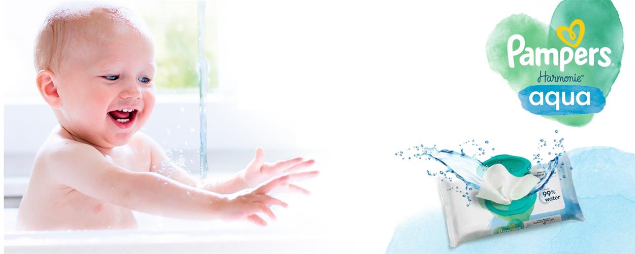 Dětské vlhčené ubrousky Pampers Harmonie Aqua