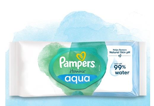 Dětské vlhčené ubrousky Pampers Harmonie Aqua
