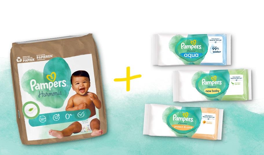 Dětské vlhčené ubrousky Pampers Harmonie Aqua