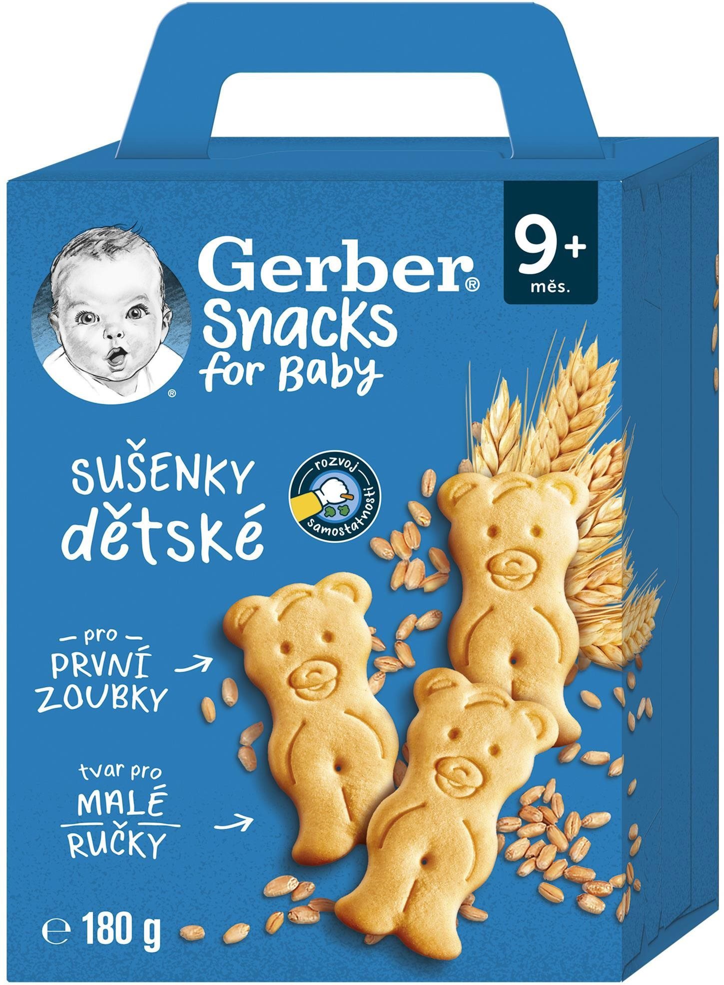 Sušenky pro děti GERBER Snacks dětské sušenky 180 g