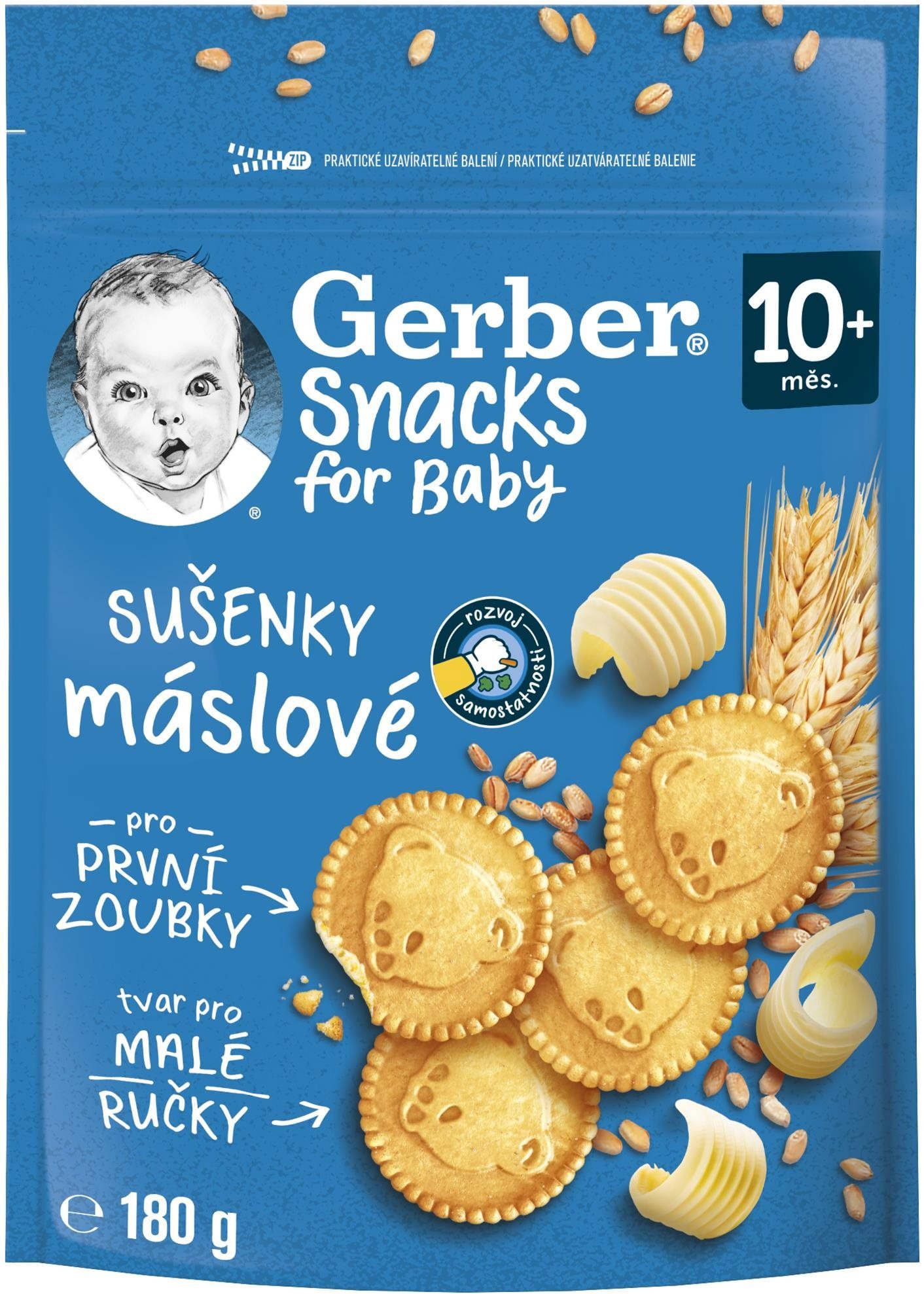 Sušenky pro děti GERBER Snacks máslové sušenky 180 g