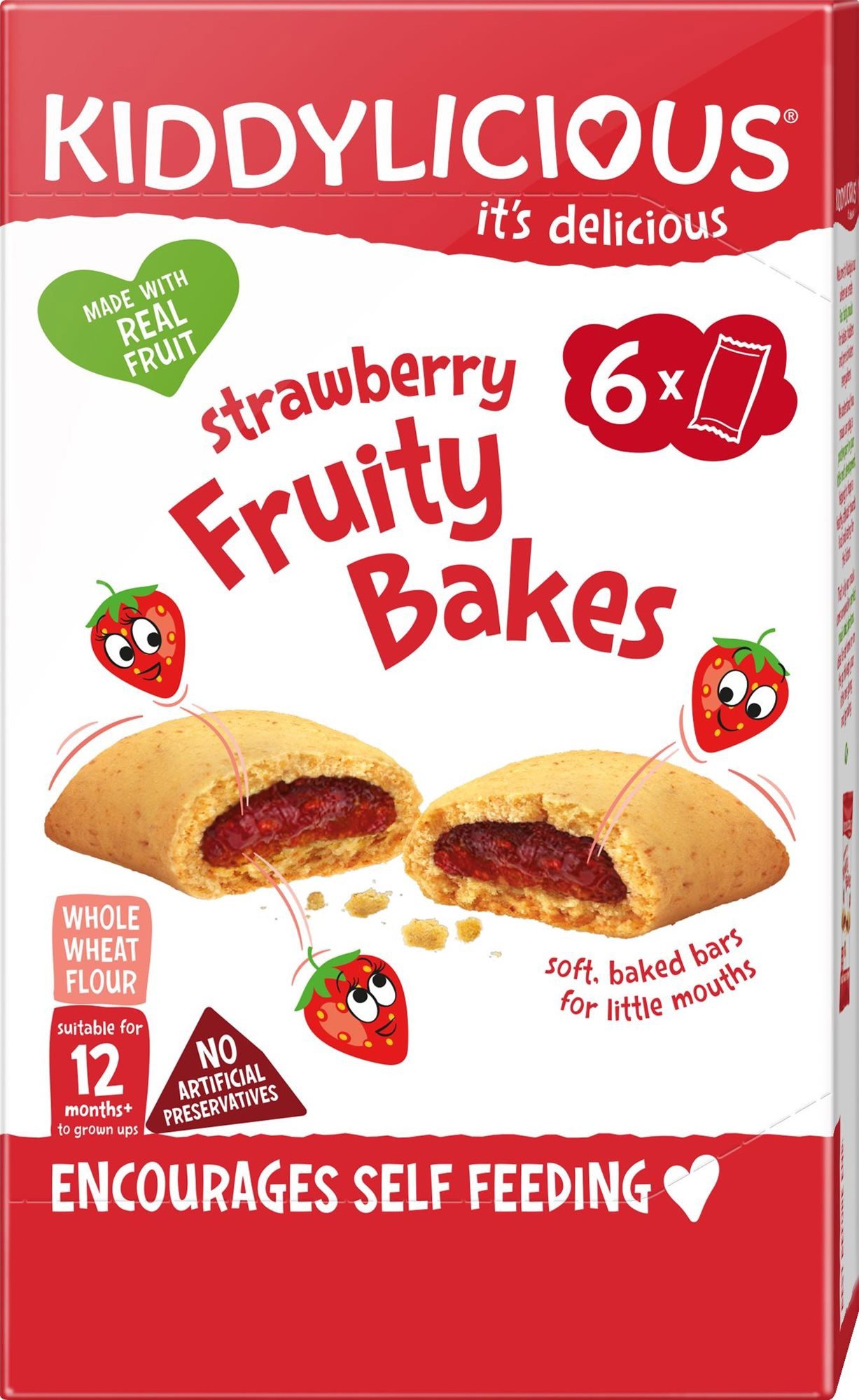 Sušenky pro děti Kiddylicious koláčky jahodové 132 g