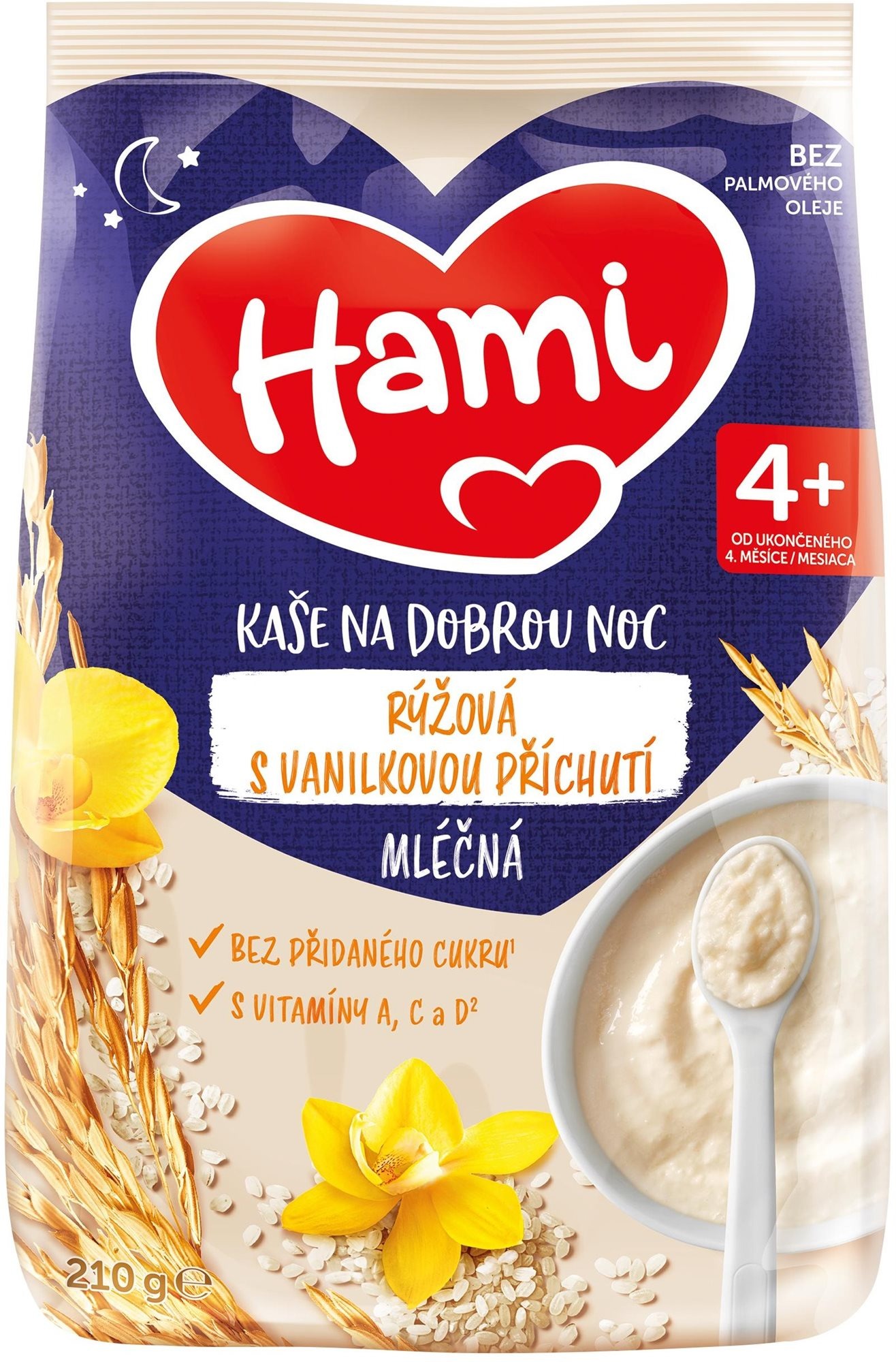 Hami mléčná kaše rýžová s vanilkovou příchutí 210 g