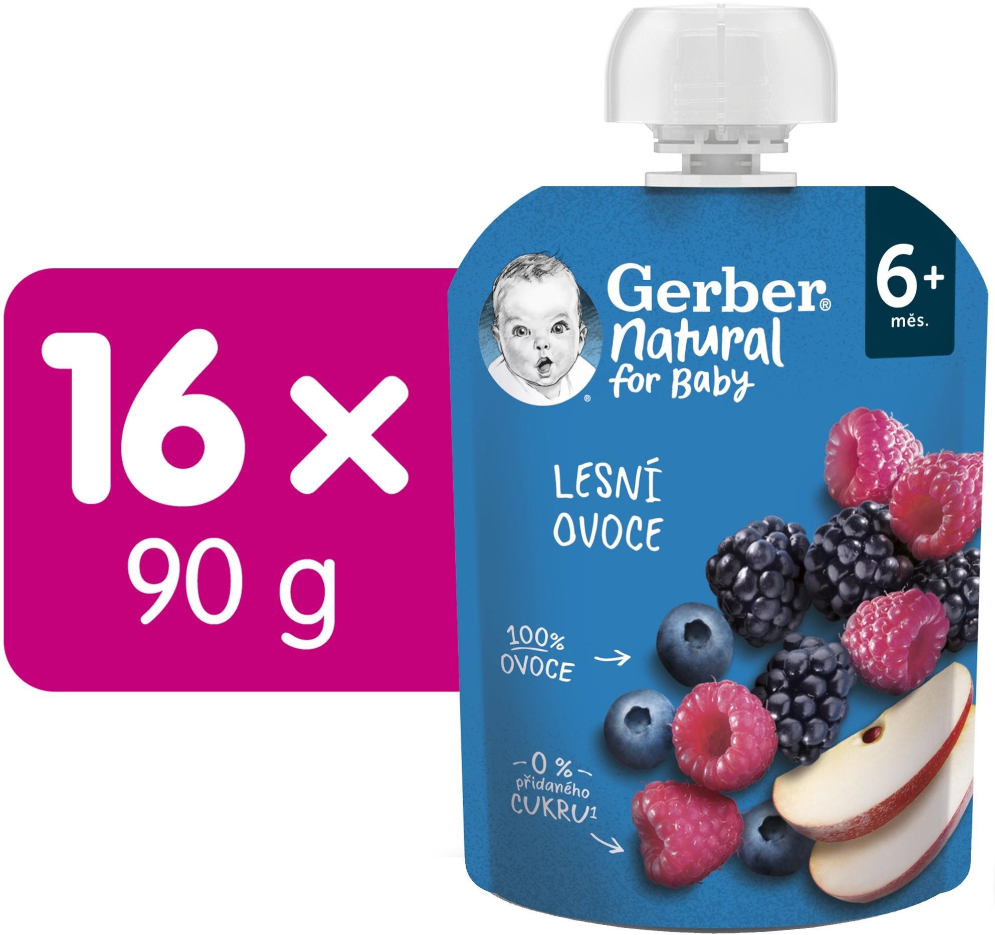 Kapsička pro děti GERBER Natural kapsička lesní ovoce 16× 90 g