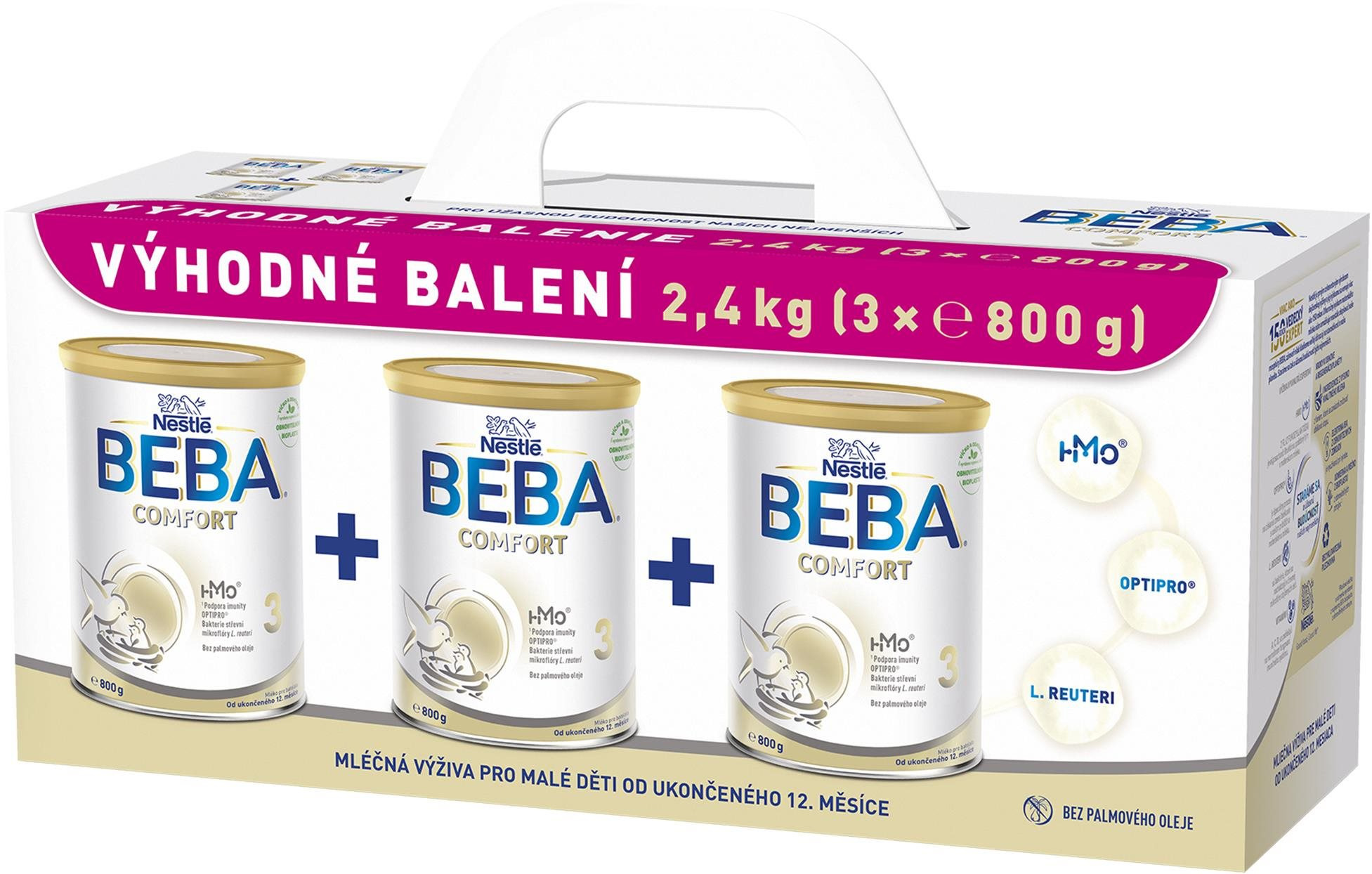Kojenecké mléko BEBA COMFORT 3 HM-O (3× 800 g)