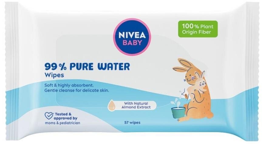 Dětské vlhčené ubrousky NIVEA Baby 99% Pure Water 57 ks