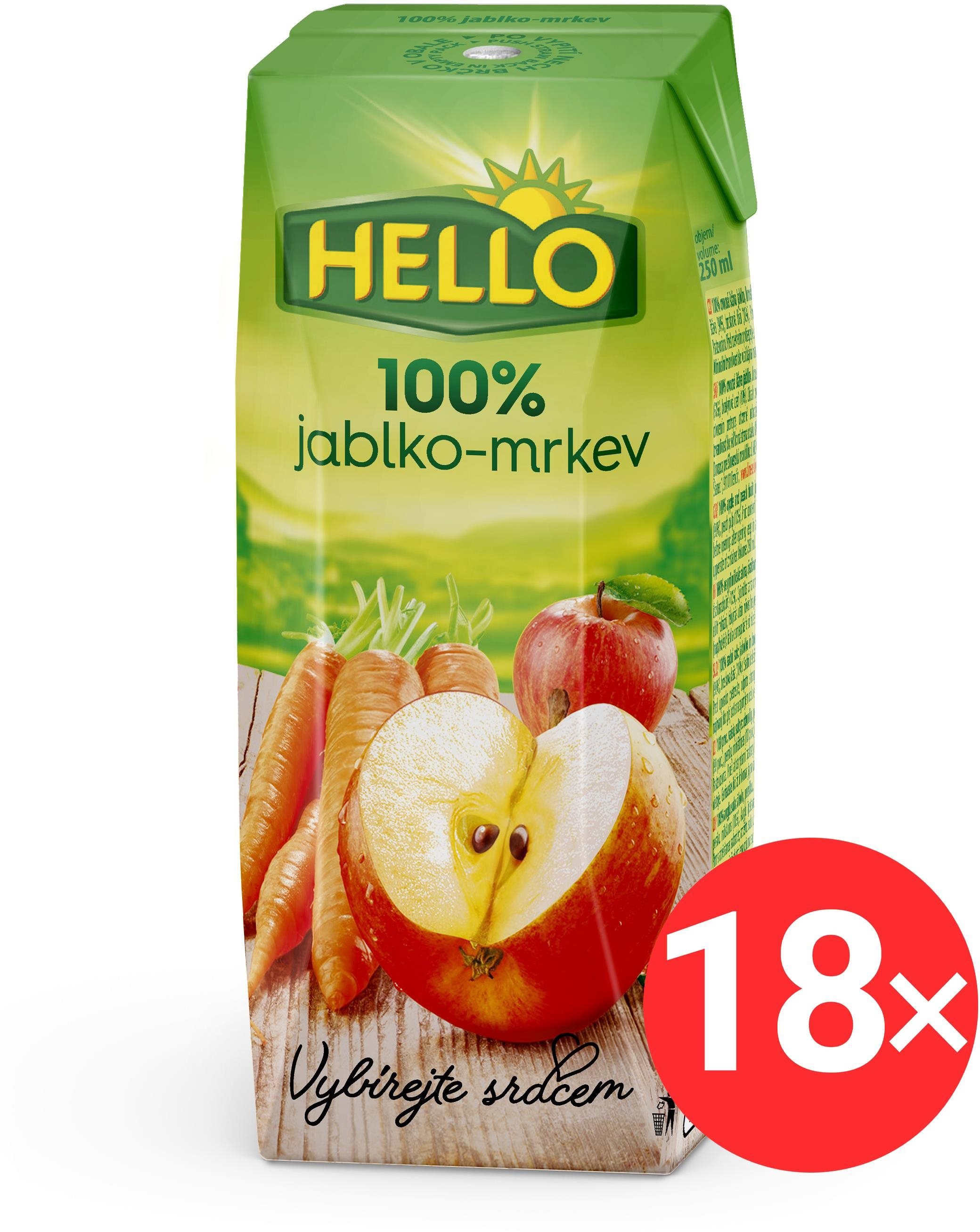HELLO 100% Apple-Carrot 18×250 ml