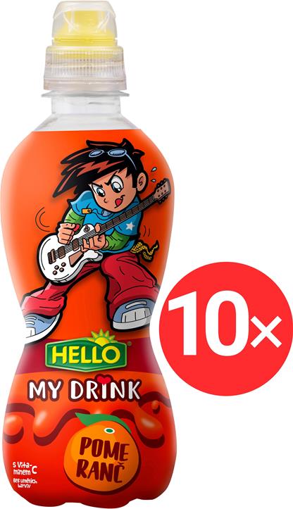 HELLO My Drink Pomeranč 10× 330 ml