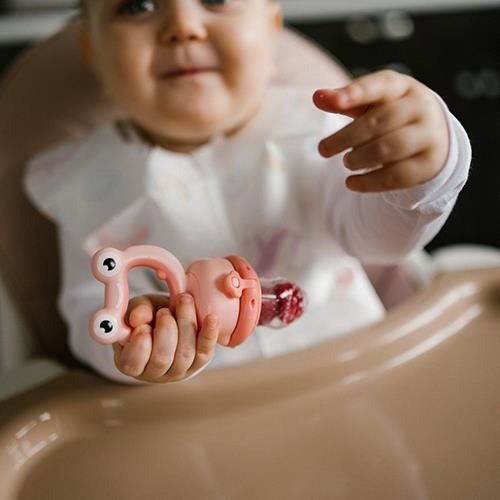Krmící dudlík BabyOno Frog růžový