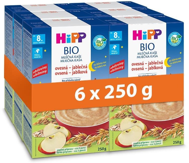 HiPP BIO mléčná kaše na dobrou noc ovesná-jablečná