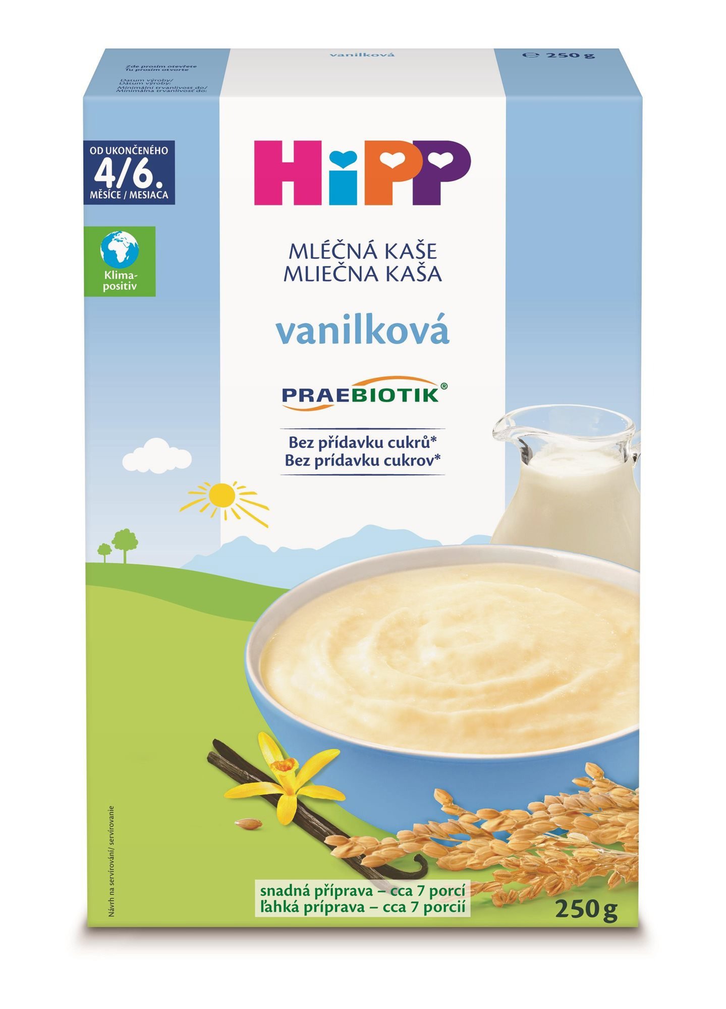 HiPP PRAEBIOTIK Mléčná první kaše pro kojence vanilková 250 g