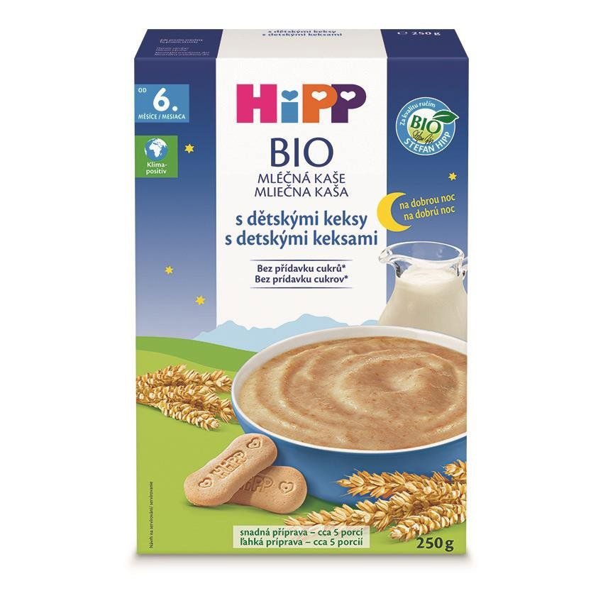 HiPP BIO Mléčná kaše na dobrou noc s dětskými keksy 250 g