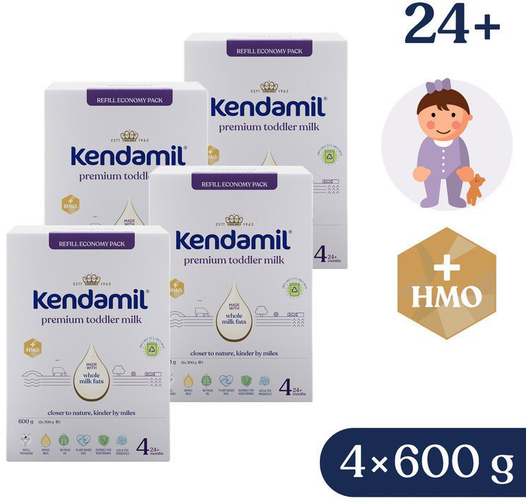 Kojenecké mléko Kendamil Premium Box 4 HMO+ (4× 600 g)