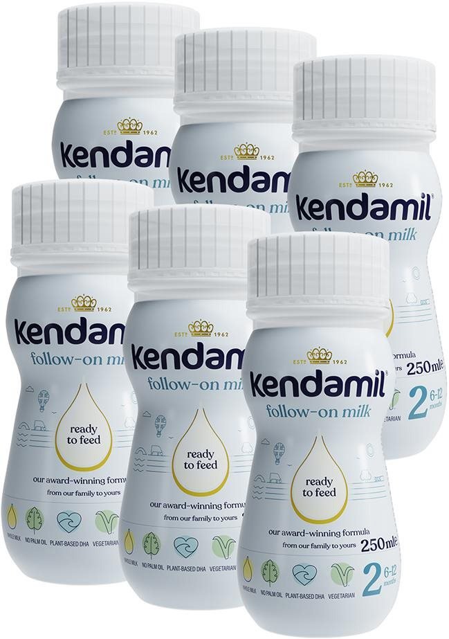 Kendamil Tekuté pokračovací mléko 2 (6× 250 ml)