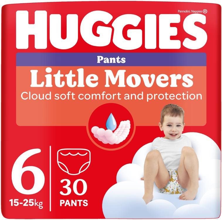HUGGIES Little Movers Pants size 6 (30 pcs)