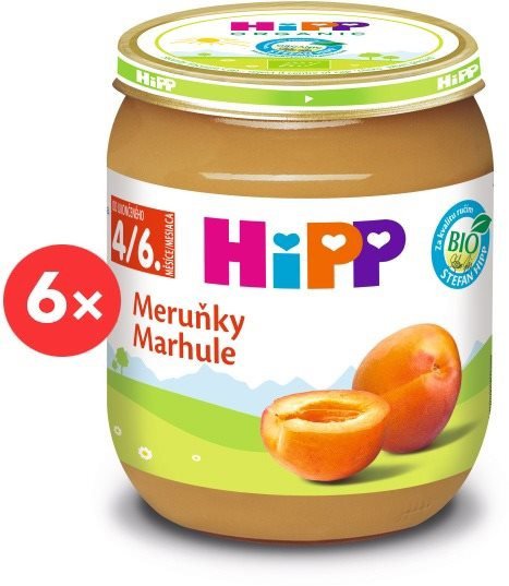 HiPP BIO Meruňky - 6× 125 g