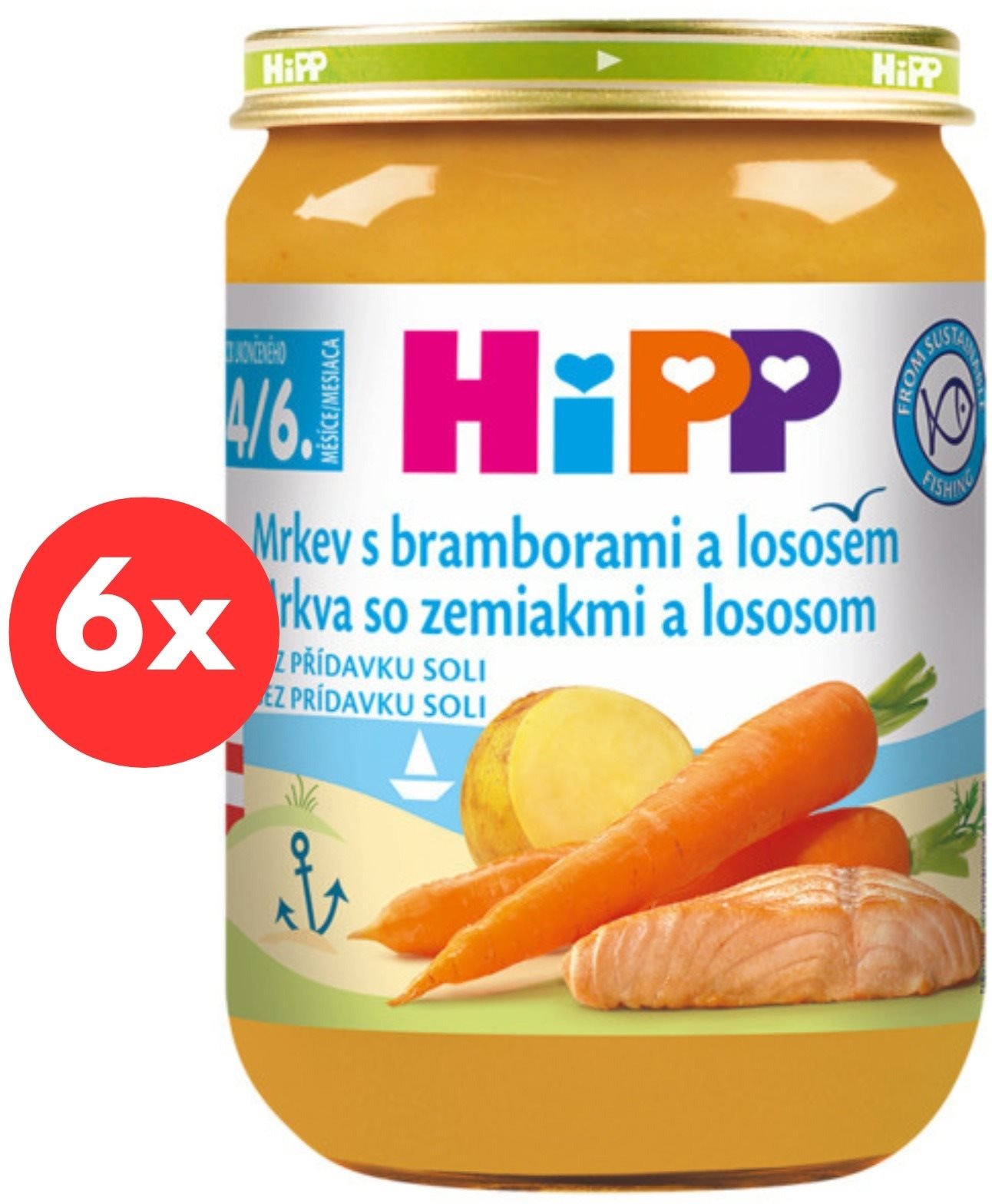 HiPP Karotka s bramborami a lososem