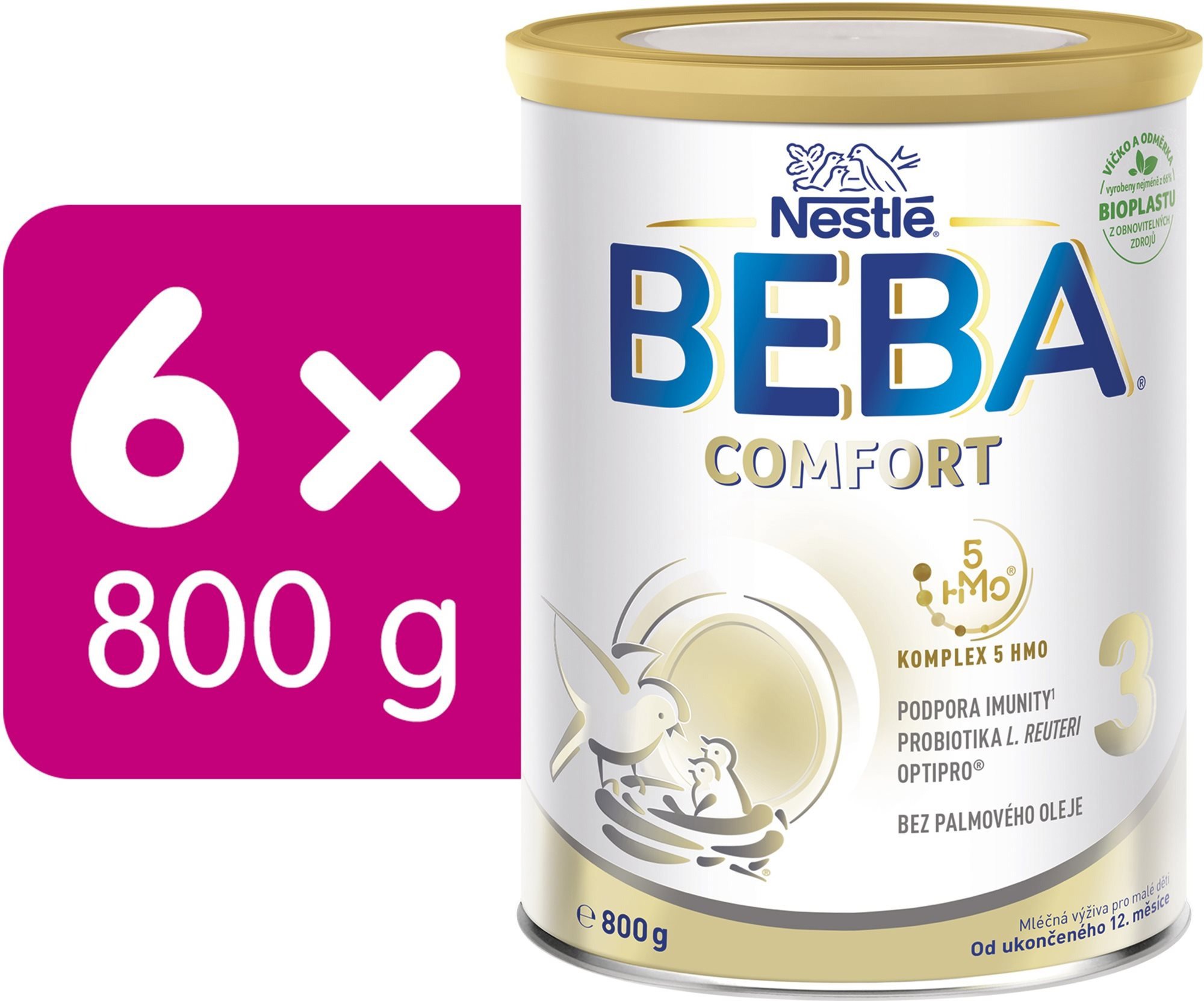 Kojenecké mléko BEBA COMFORT 3, 5HMO (6× 800 g)