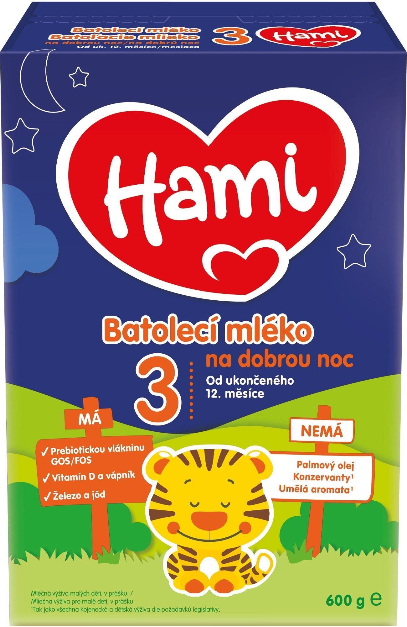 Kojenecké mléko Hami 3 batolecí mléko na dobrou noc 600 g