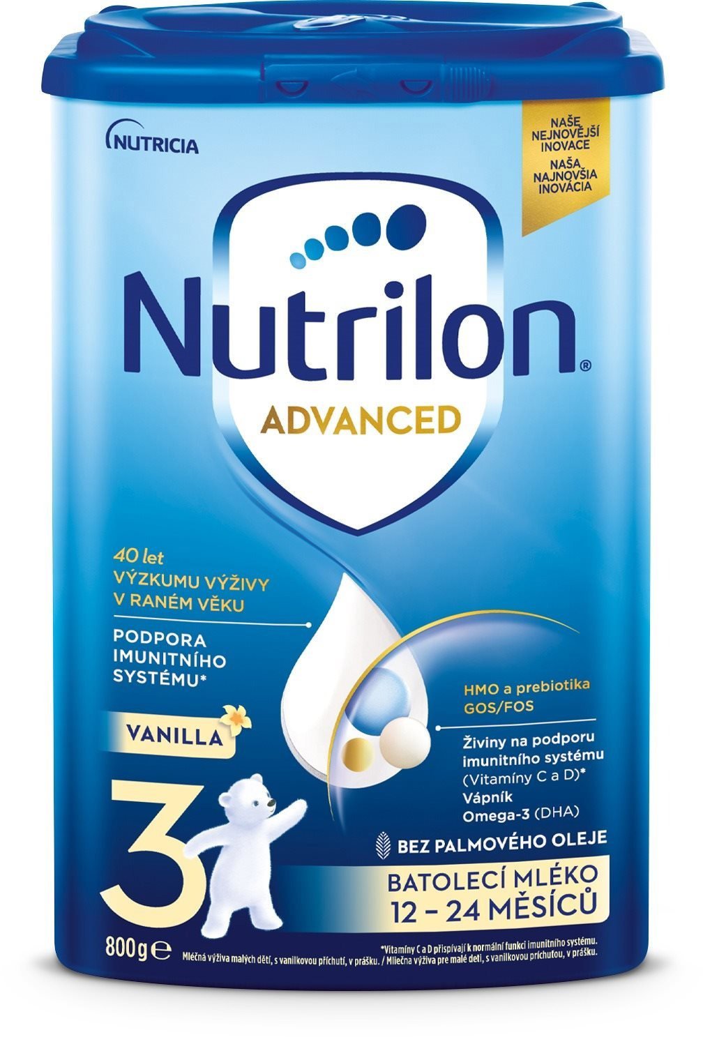 BABY5529 Nutrilon 3 Advanced Vanilla batolecí mléko 800 g, 12+