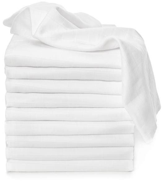 BABY5645 T-TOMI TETRA pleny EXCLUSIVE COLLECTION bílé, 70 × 70, 10 ks