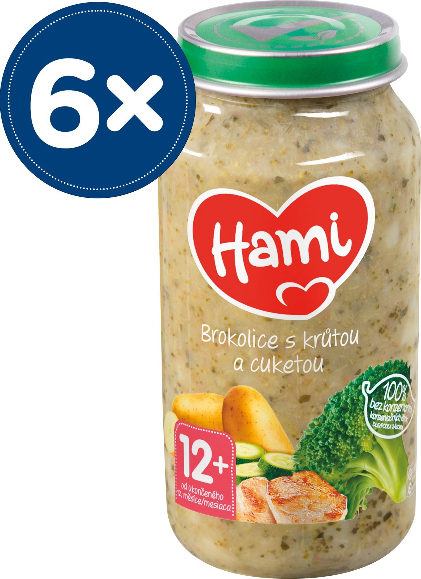 Hami Brokolice s krůtou a cuketou 6× 250 g