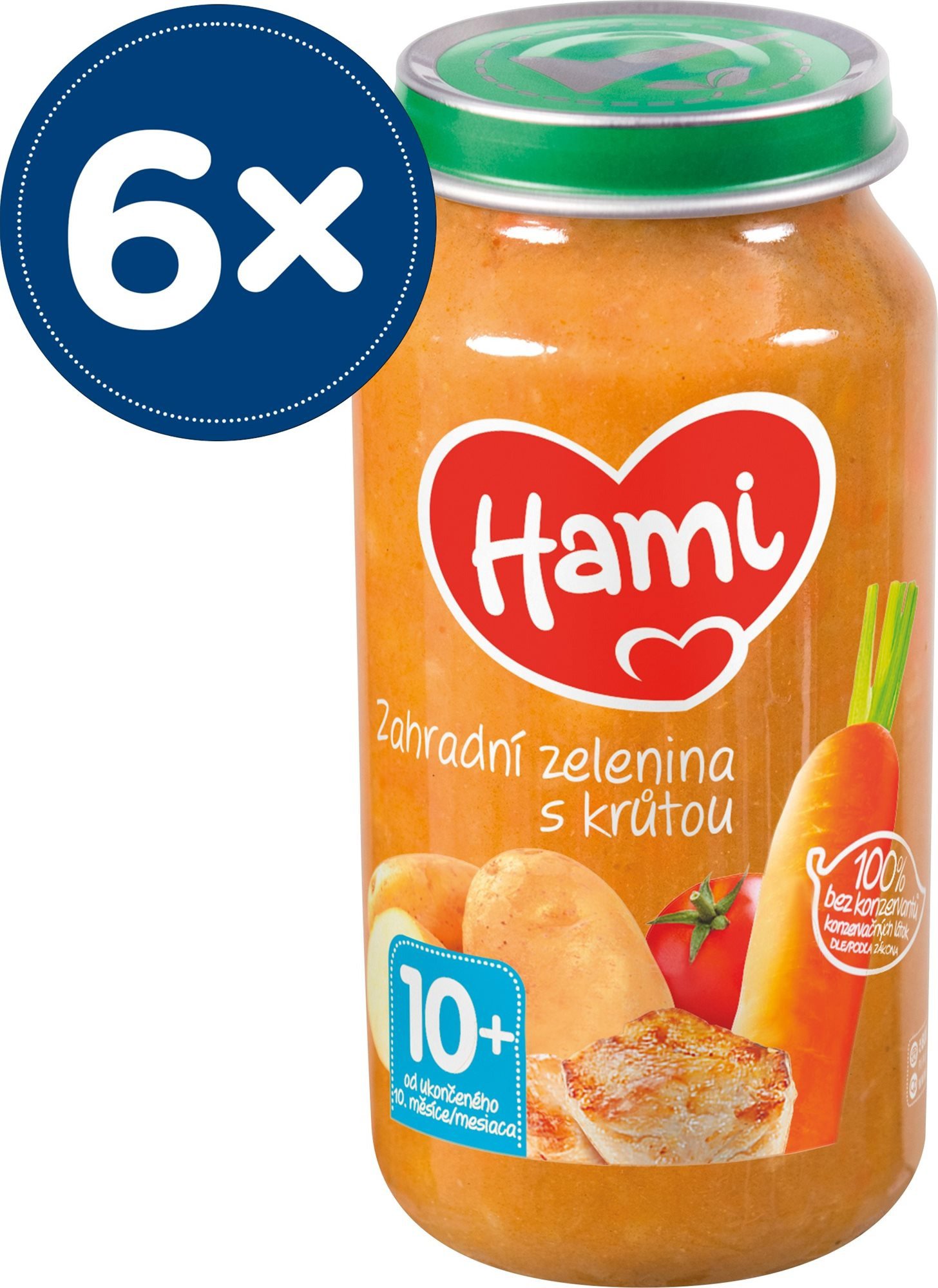 Hami Zahradní zelenina s krůtou 6× 250 g