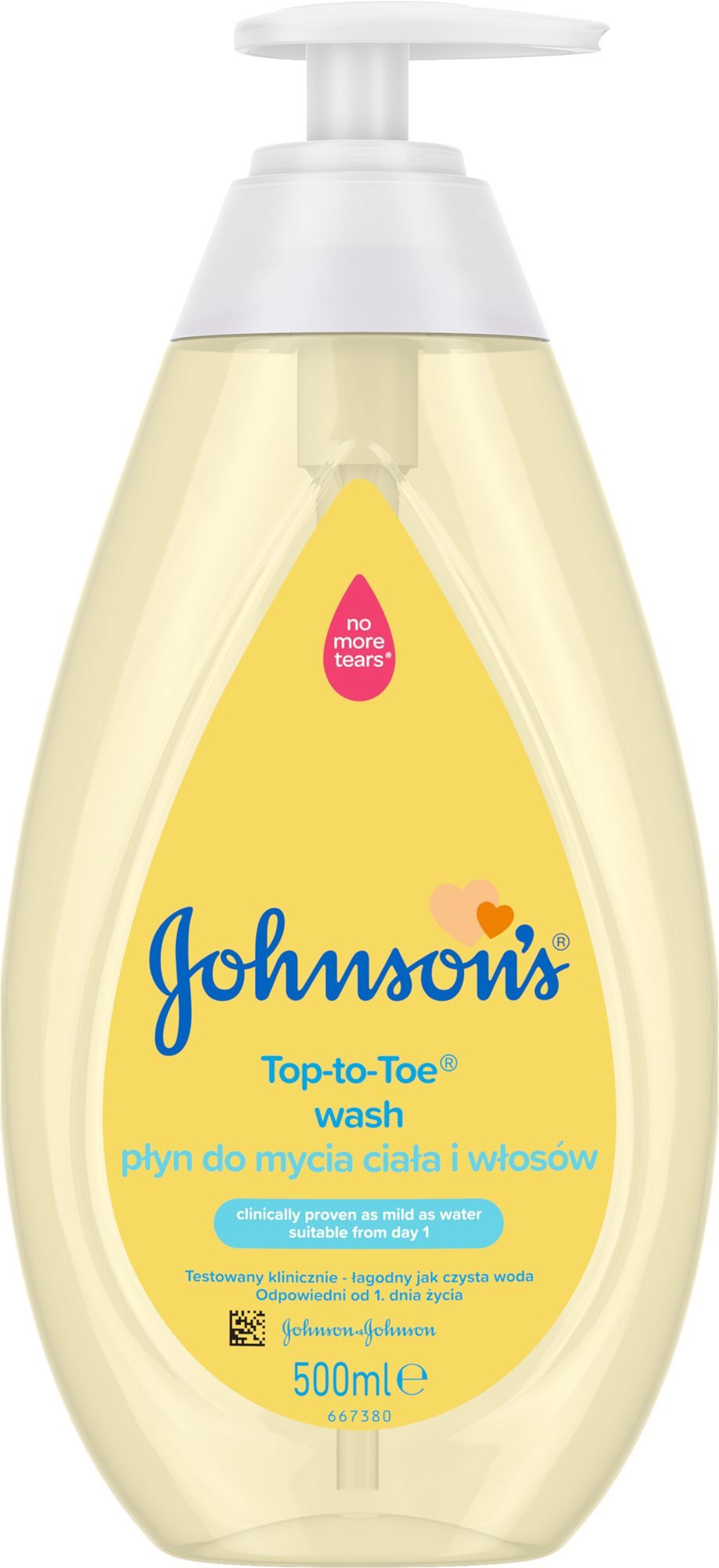 Dětský sprchový gel JOHNSON'S BABY mycí gel pro tělo a vlásky 500 ml
