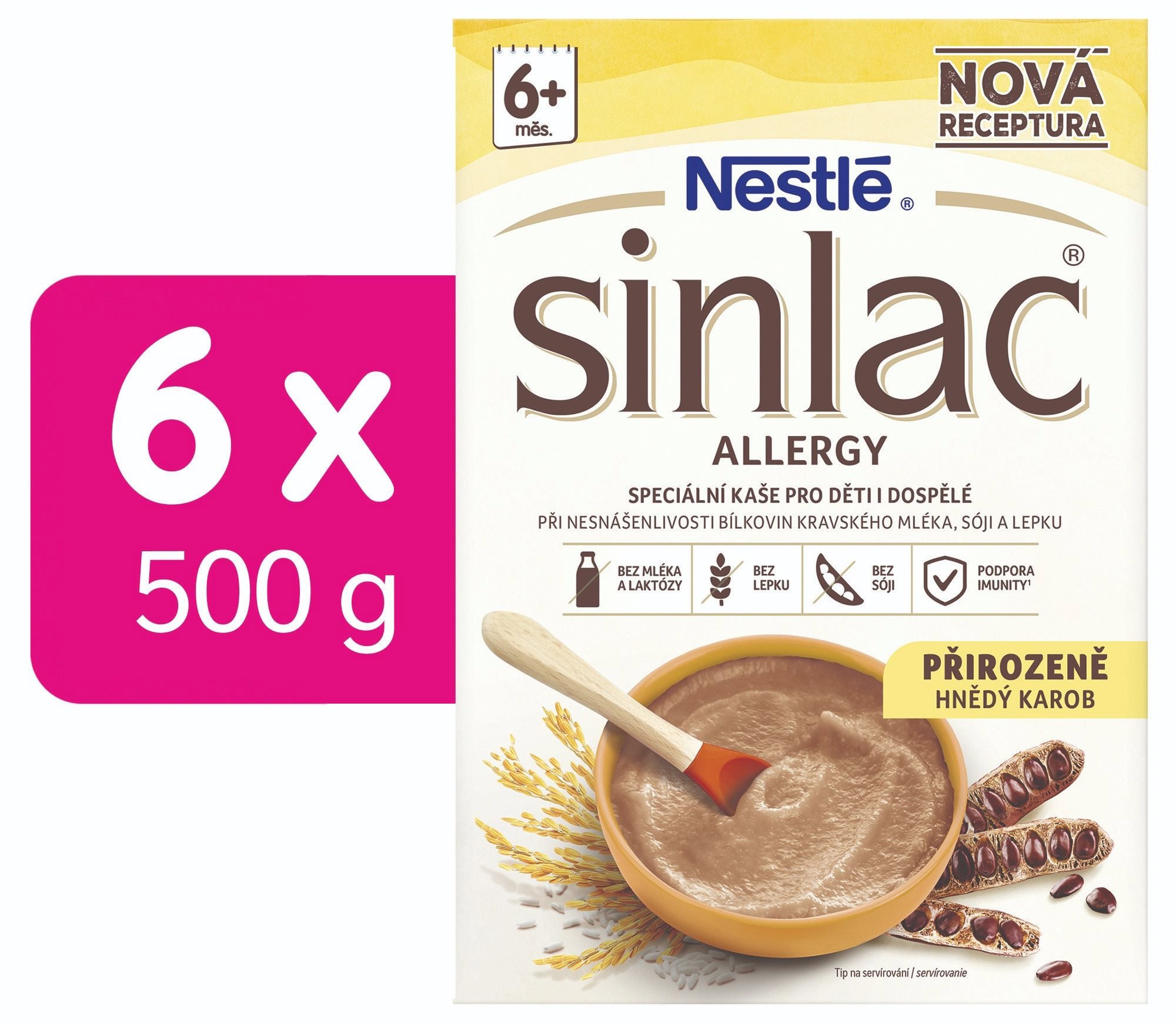 Nemléčná kaše NESTLÉ Sinlac Allergy 6× 500 g