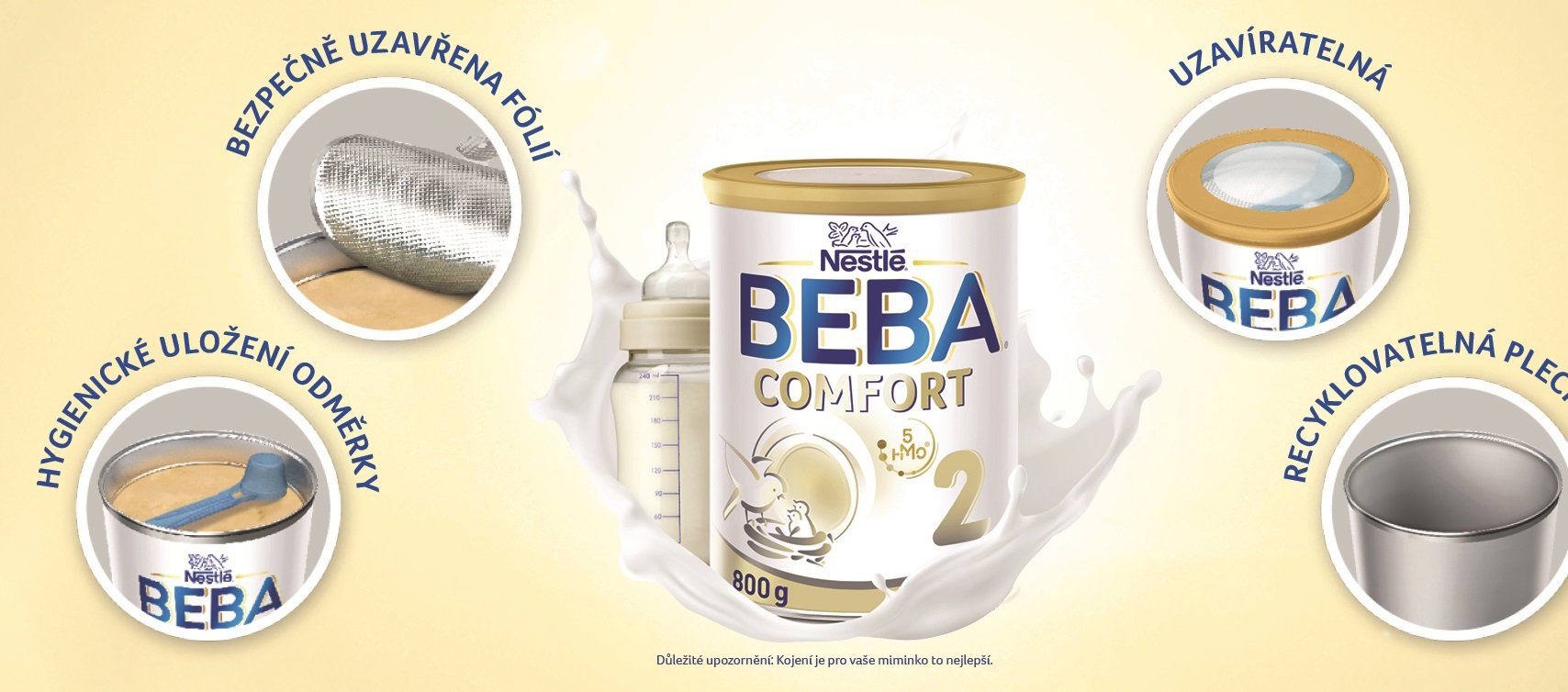 Kojenecké mléko BEBA COMFORT 2, 5HMO (6× 800 g)