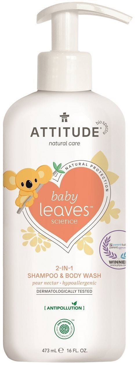 Dětské mýdlo ATTITUDE Baby Leaves 2v1 s vůní hruškové šťávy 473 ml