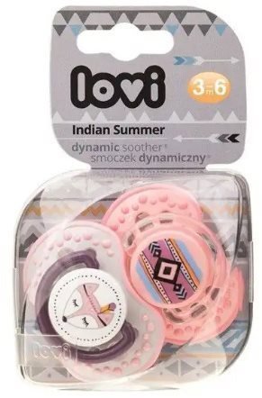 Dudlík LOVI Dudlík INDIAN 3-6m, 2 ks - girl BABY8869
