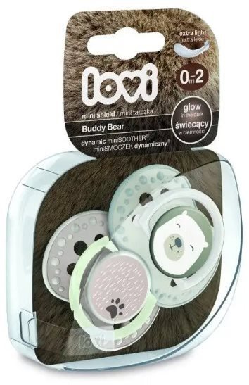 LOVI Dudlík  BUDDY BEAR 0-2m, 2 ks BABY8878
