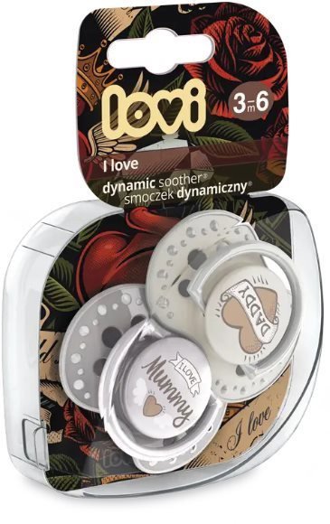 BABY8883 LOVI Dudlík LOVI I LOVE 3-6 m, 2 ks