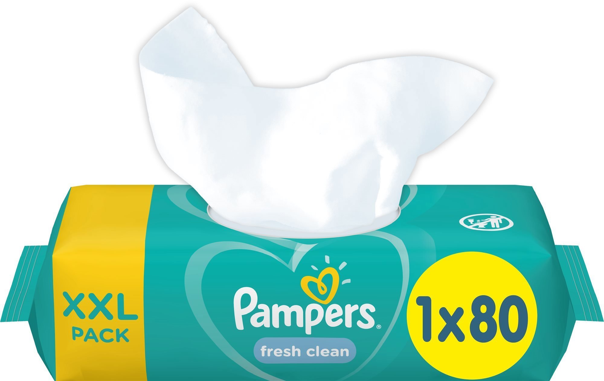 Dětské vlhčené ubrousky PAMPERS Fresh Clean XXL 80 ks