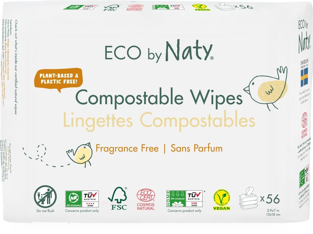 Eko vlhčené ubrousky NATY ECO vlhčené ubrousky (3× 56 ks)
