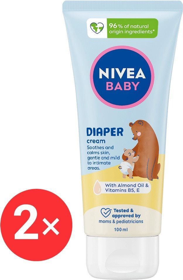 Krém na opruzeniny NIVEA Baby Diaper Cream 2× 100 ml