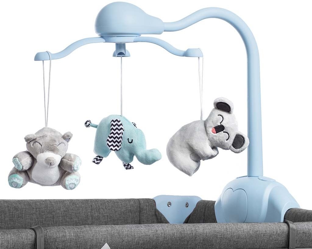 Cestovní postýlka Kinderkraft Joy Blue s doplňky