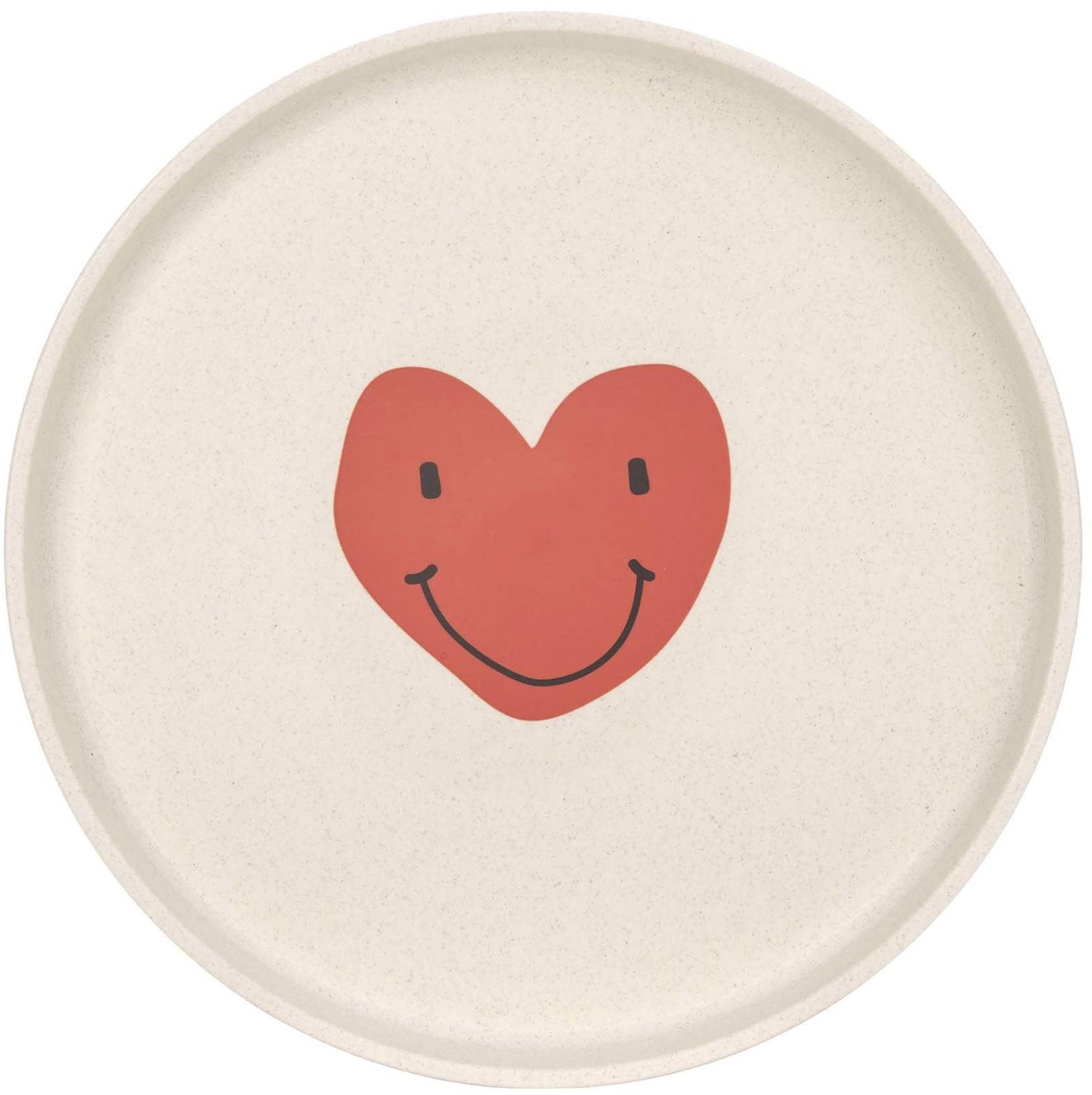 Dětský talíř Lässig Plate PP/Cellulose Happy Rascals Heart
